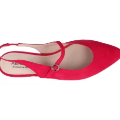 Aerobics Pointy Mary Suede Red