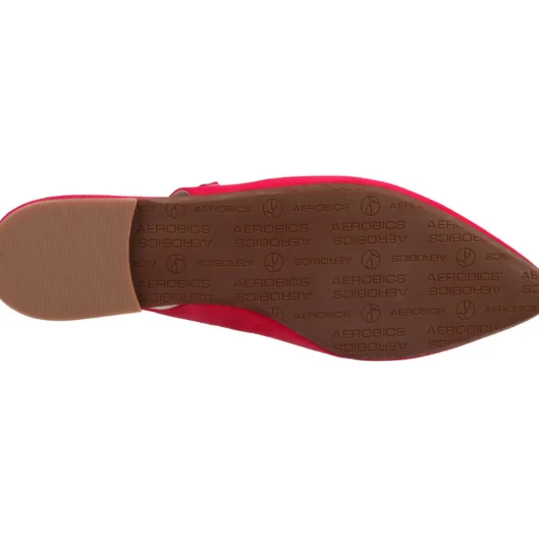 Aerobics Pointy Mary Suede Red