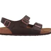 Birkenstock Milano Dark Brown Natural Leather Narrow