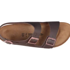 Birkenstock Milano Dark Brown Natural Leather Narrow