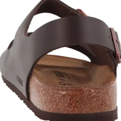 Birkenstock Milano Dark Brown Natural Leather Narrow