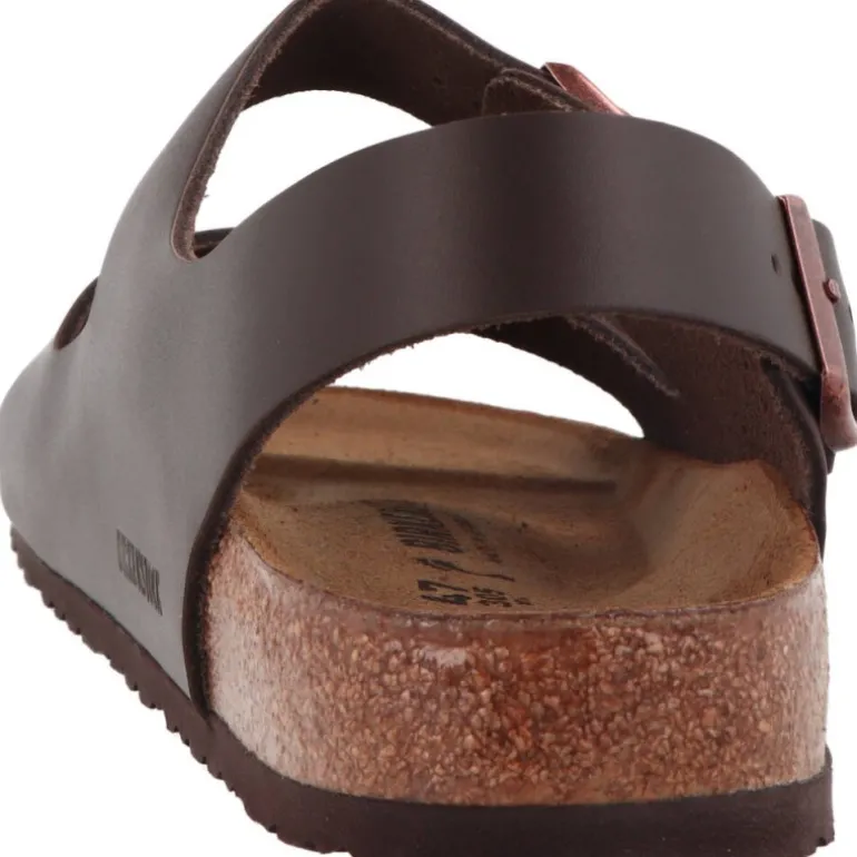 Birkenstock Milano Dark Brown Natural Leather Narrow