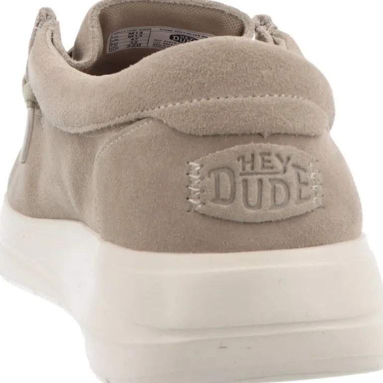 HeyDude Wally Comf Suede Stone Grey