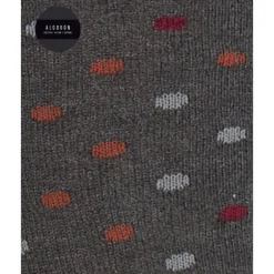 Punto Blanco Algodón Lunares Gris