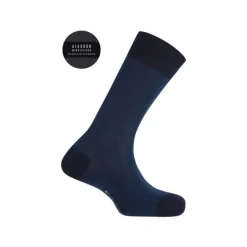 Punto Blanco Algodón Mercerizado Milrayas Marino