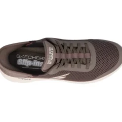 Skechers Slip Ins Go Walk Flex Hands Up Brown