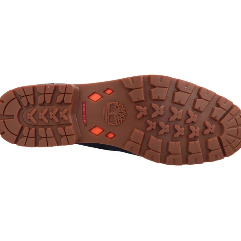 Timberland Britton Square Lace Up Navy Brown Suede